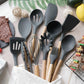 12-Piece Silicone Kitchen Utensil Set – Non-Stick Cooking Tools with Measuring Spoons